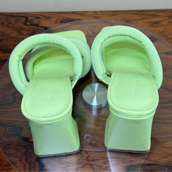 Open Edit Stella Sandal in Neon Green - Picture 8 of 16